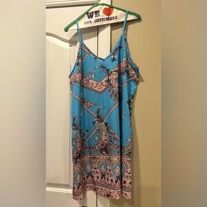 Slip Dress Blue Paisley